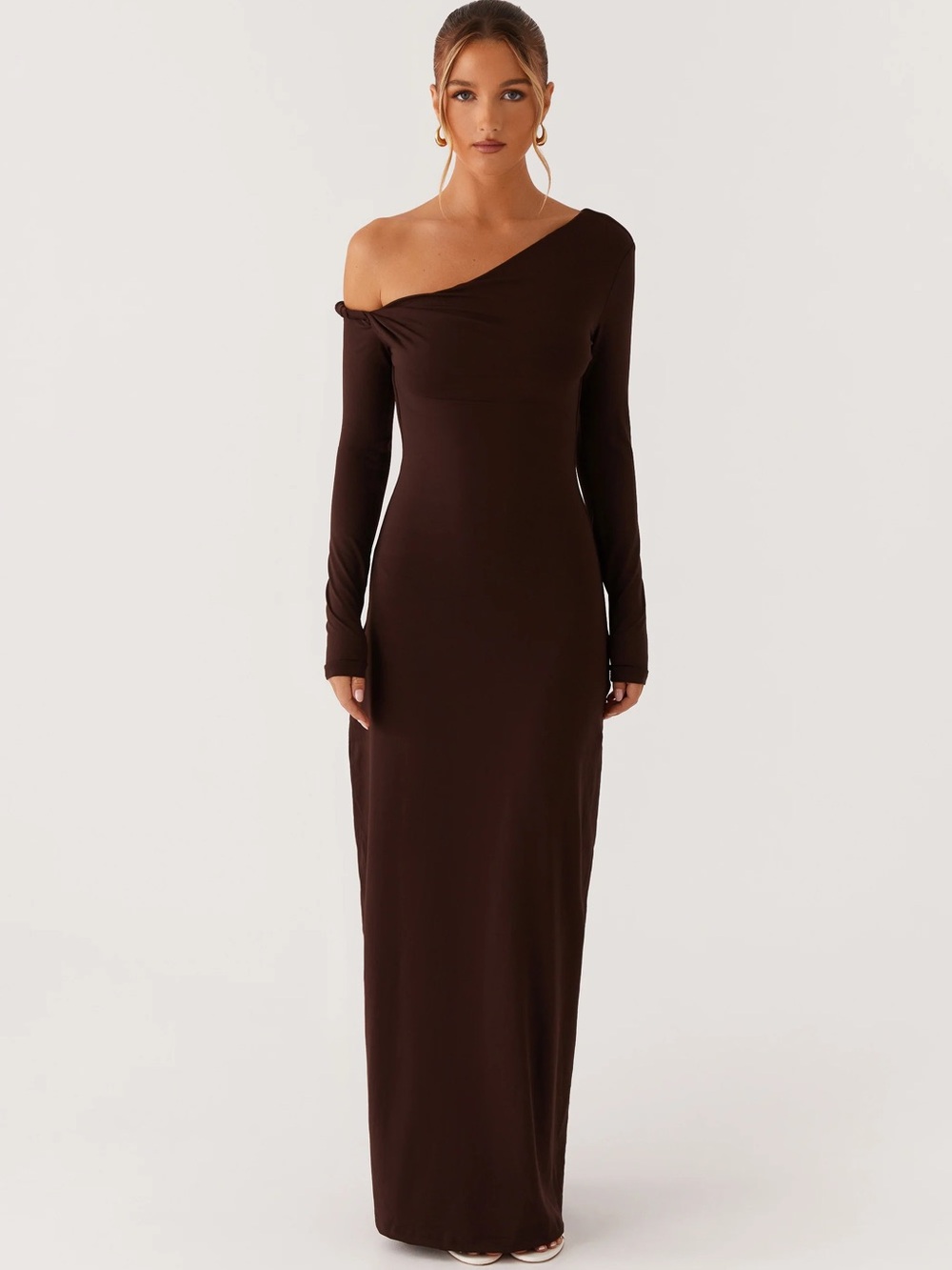 Peppermayo Jordana Twist Maxi Dress - Brown